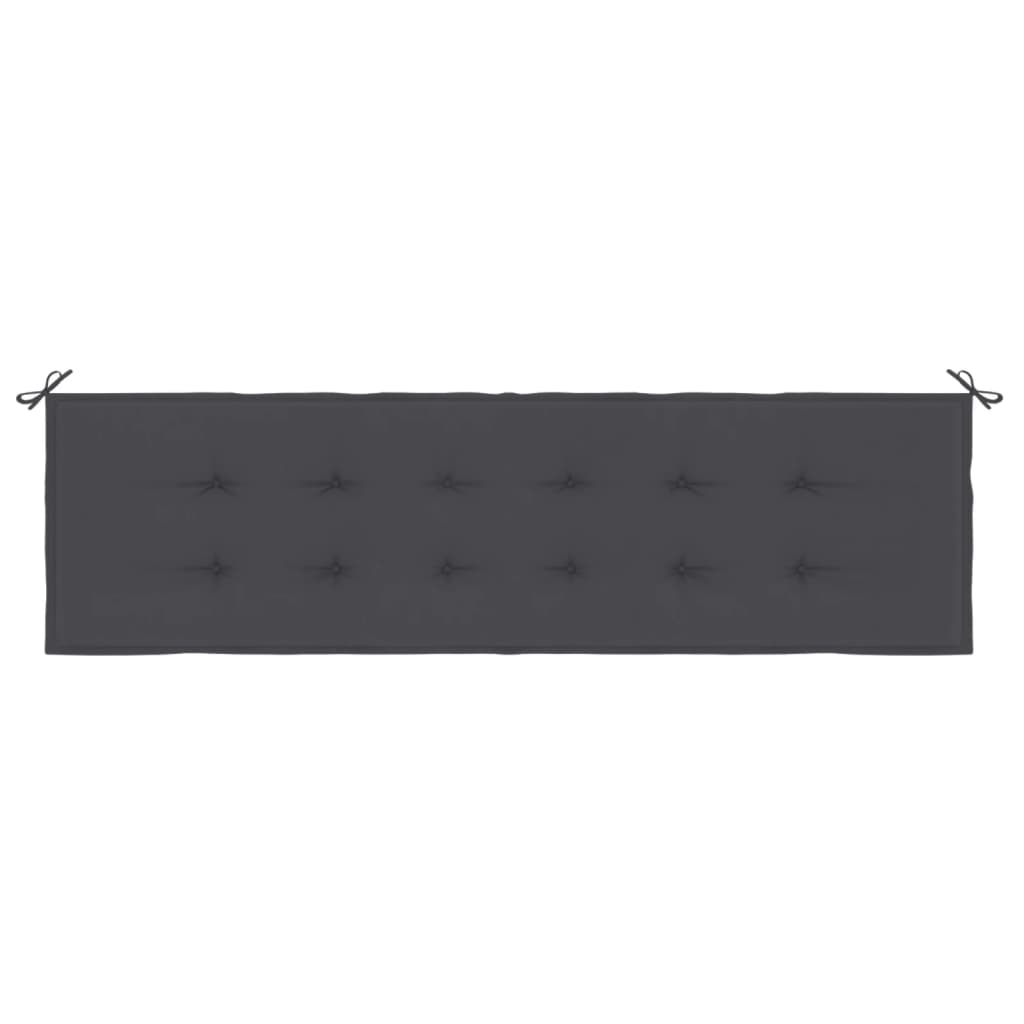 Havebænkpude antracit 180x50x3 cm Oxford stof