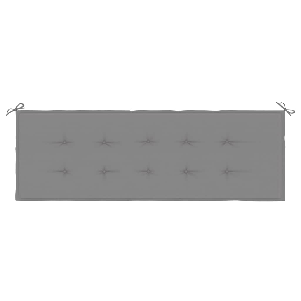 Gartenbank-Auflage Grau 150x50x4 cm Oxford-Gewebe