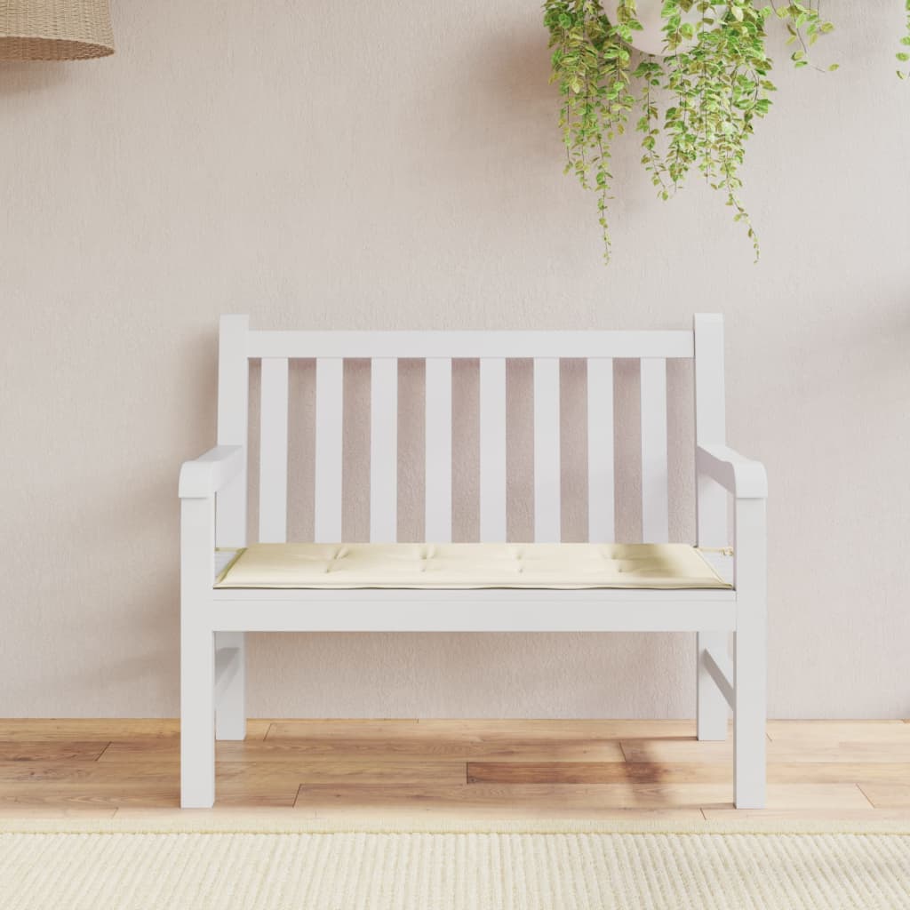 Gartenbank-Auflage Creme 100x50x4 cm Oxford-Gewebe
