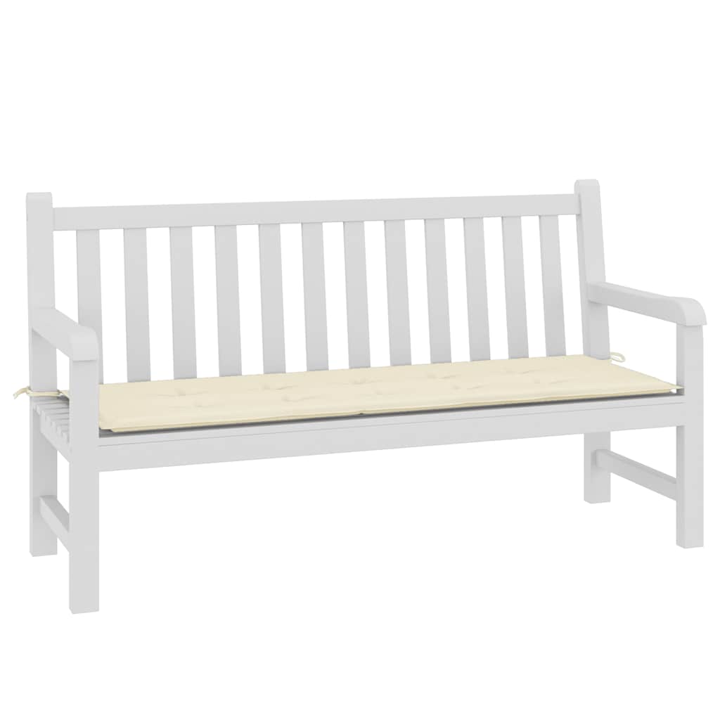 Gartenbank-Auflage Creme 150x50x4 cm Oxford-Gewebe