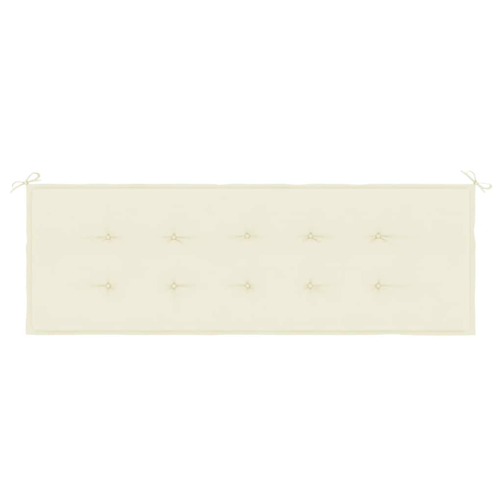 Gartenbank-Auflage Creme 150x50x4 cm Oxford-Gewebe