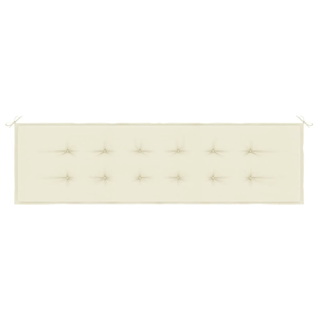 Gartenbank-Auflage Creme 180x50x3 cm Oxford-Gewebe