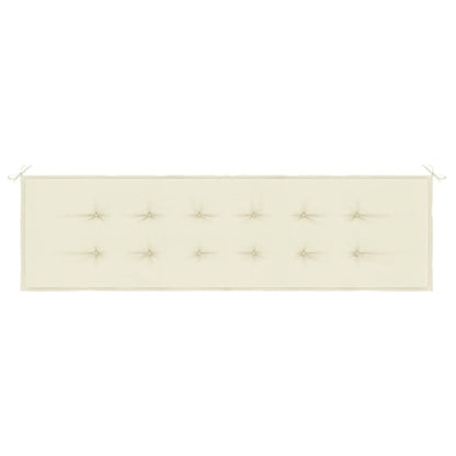Gartenbank-Auflage Creme 180x50x3 cm Oxford-Gewebe