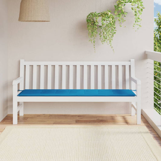 Havebænkpude Blå 180x50x3 cm Oxford stof