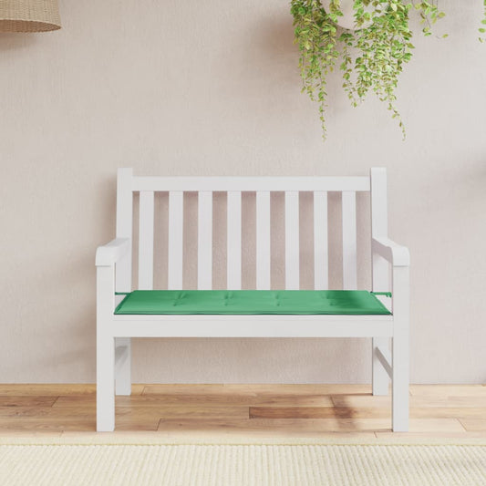 Havebænkpude Grøn 120x50x3 cm Oxford stof