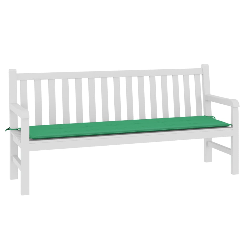 Havebænkpude Grøn 180x50x3 cm Oxford stof