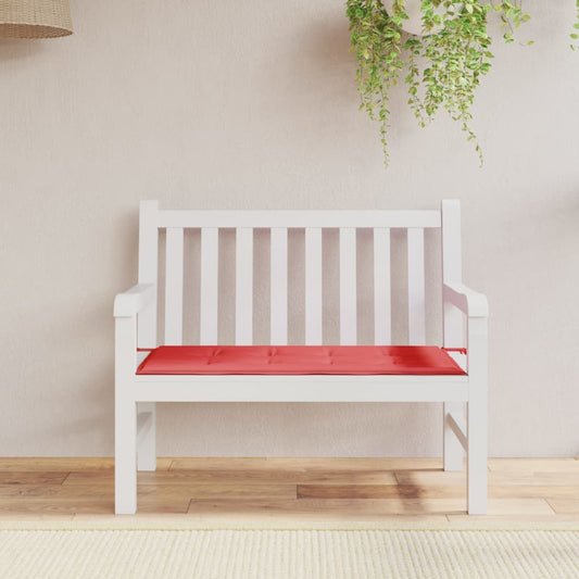 Havebænkpude Rød 100x50x3 cm Oxford stof