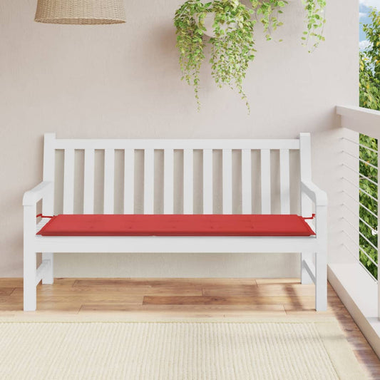 Havebænkpude Rød 150x50x3 cm Oxford stof