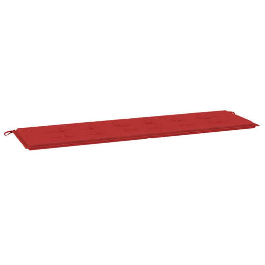 Havebænkpude Rød 180x50x3 cm Oxford stof