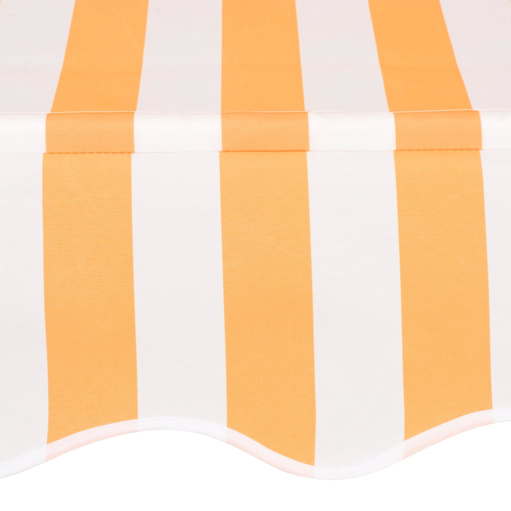 Einziehbare Markise Handbetrieben 150 cm Orange/Weiß Gestreift