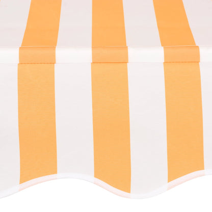 Einziehbare Markise Handbetrieben 150 cm Orange/Weiß Gestreift