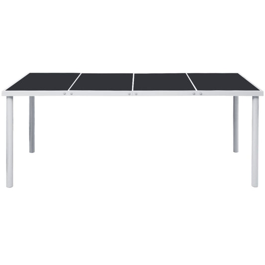 Gartentisch 190x90x74 cm Schwarz Stahl