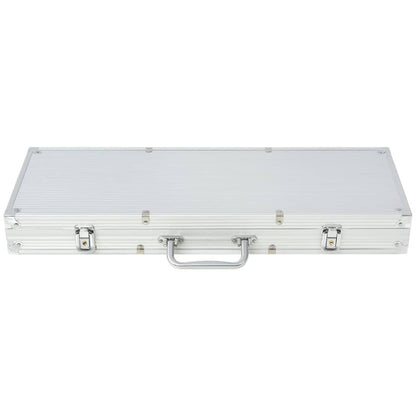 Poker Set mit 500 Laserchips Aluminium