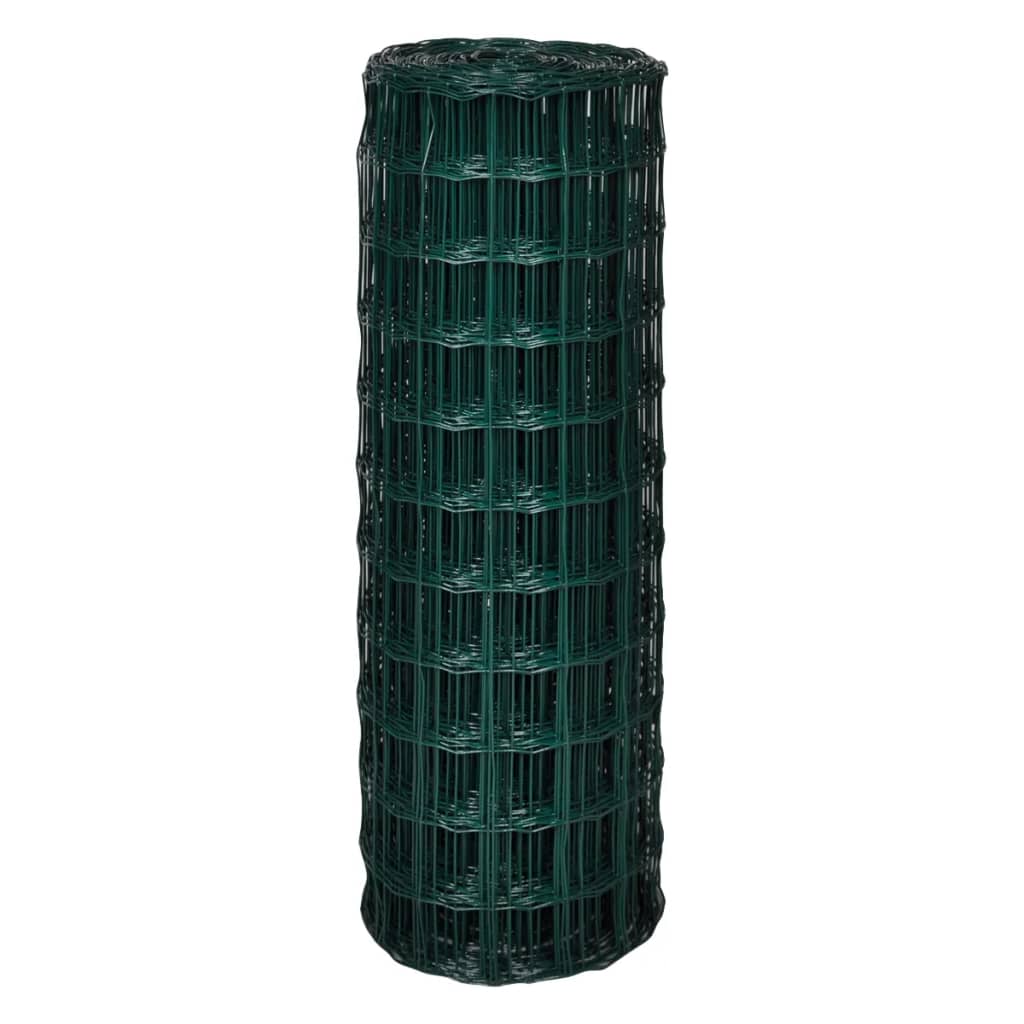 Eurozaun Stahl 10 x 1,7 m Grün