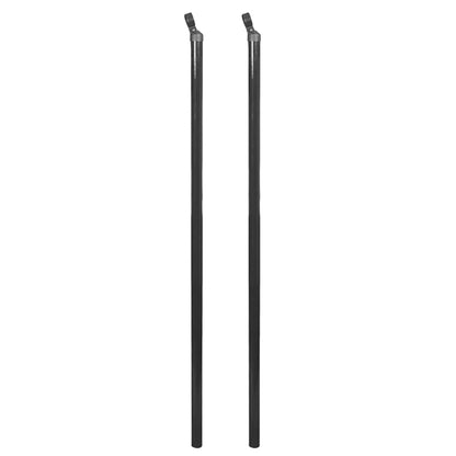 Maschendrahtzaun mit Bodenhülsen 0,8x25 m Grau