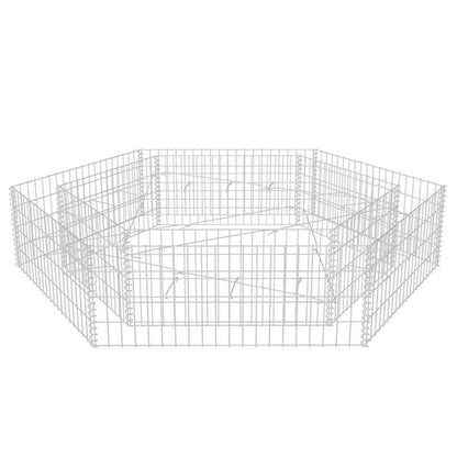 Sechseckiges Gabionen-Hochbeet 200x173x40 cm