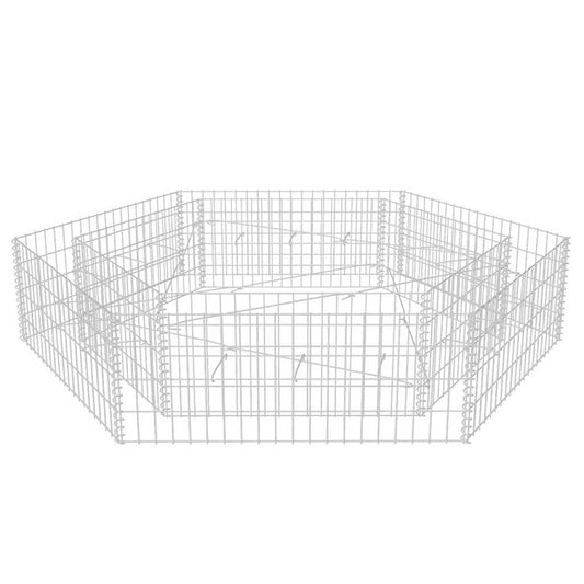 Sechseckiges Gabionen-Hochbeet 200x173x40 cm