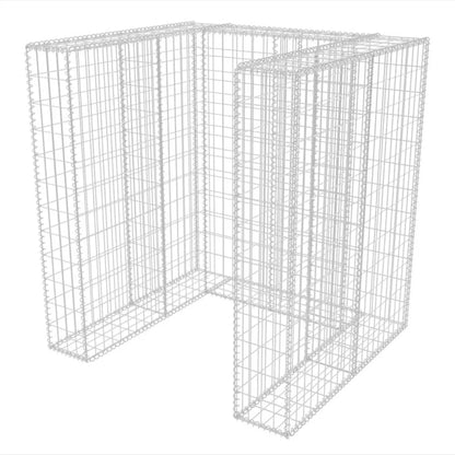 Gabionen-Mülltonnenverkleidung für 1 Tonne Stahl 110x100x120cm