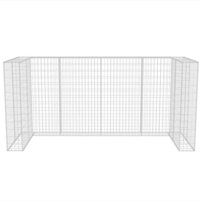 Gabionen-Mülltonnenverkleidung für 3 Tonnen Stahl 250x100x120cm