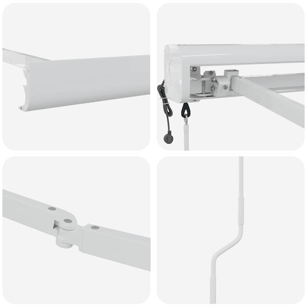 Markise Weiß 4 × 3 m Metall