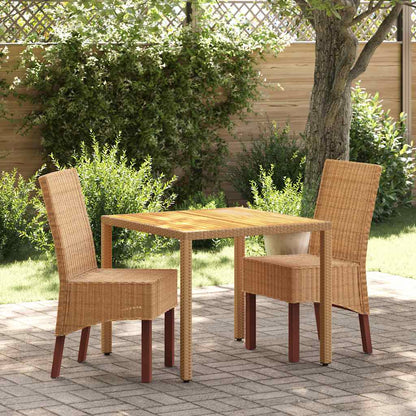 Esszimmerstühle 2 Stk. Braun Natürliches Rattan