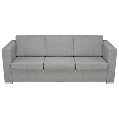 3-Sitzer-Sofa Stoff Hellgrau