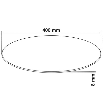 Tischplatte aus gehärtetem Glas rund 400 mm