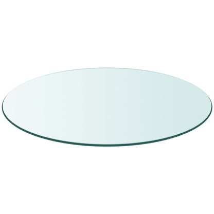 Tischplatte aus gehärtetem Glas rund 800 mm