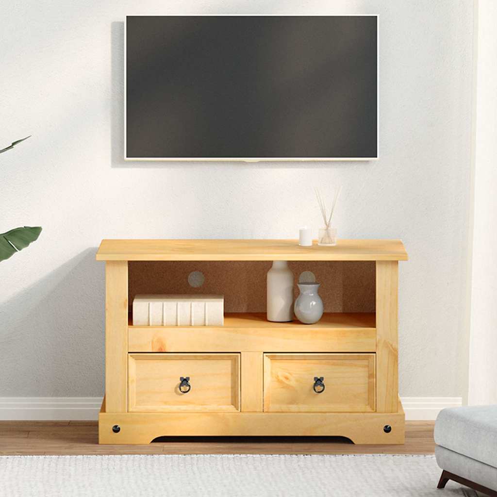 TV-Schrank Mexiko-Stil Kiefernholz 91x43x56 cm