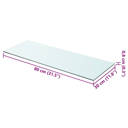 Regalboden Glas Transparent 80x30 cm