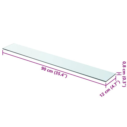 Regalboden Glas Transparent 90x12 cm