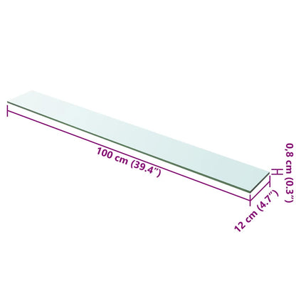 Regalboden Glas Transparent 100x12 cm
