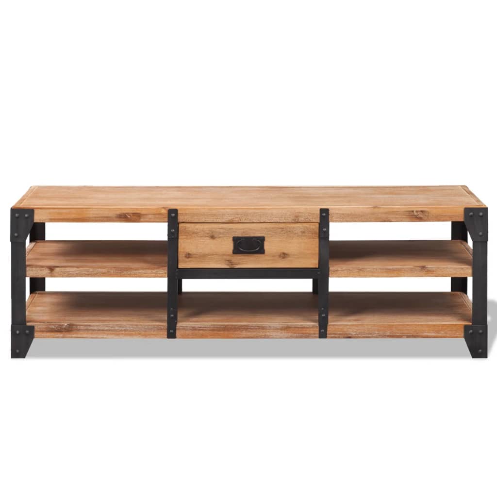 TV skab massiv træ akacie 140x40x45 cm