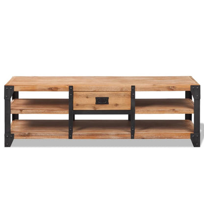 TV skab massiv træ akacie 140x40x45 cm