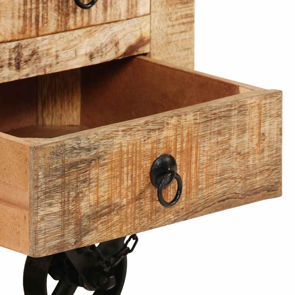 Couchtisch Raues Mangoholz 70x70x40 cm