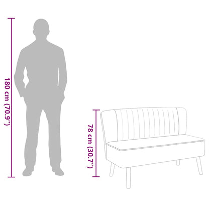 Sofa Stoff 117 x 55,5 x 77 cm Grün