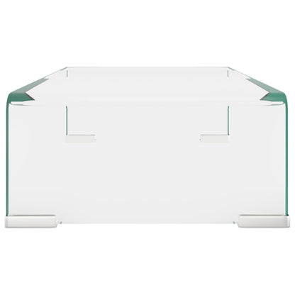 TV-Tisch/Bildschirmerhöhung Glas Transparent 40x25x11 cm