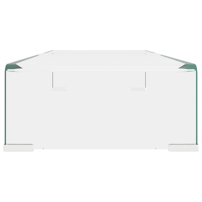 TV-Tisch/Bildschirmerhöhung Glas Transparent 70x30x13 cm