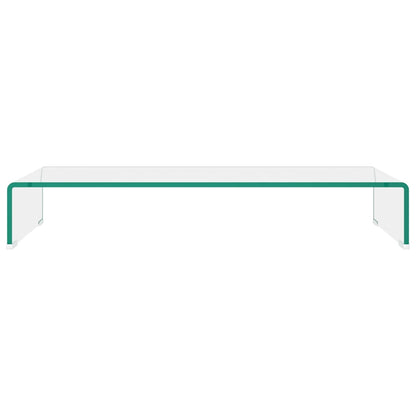 TV-Tisch/Bildschirmerhöhung Glas Transparent 80x30x13 cm