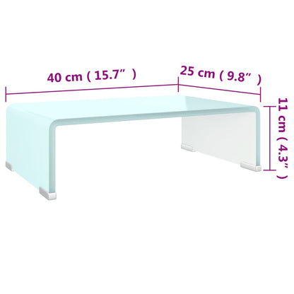 TV-Aufsatz/Monitorerhöhung Glas Grün 40x25x11 cm