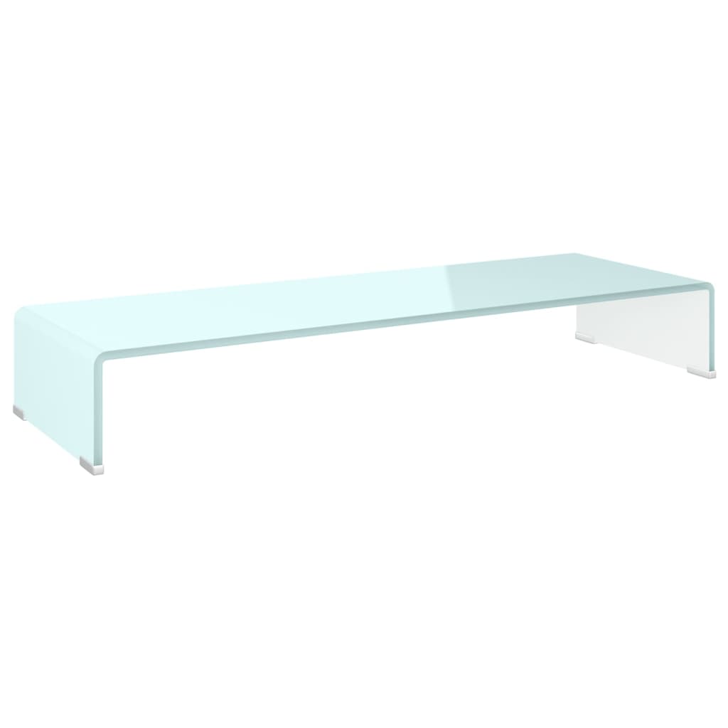 TV fastgørelse/monitor stiger glas grøn 90x30x13 cm