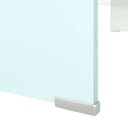TV fastgørelse/monitor stiger glas grøn 90x30x13 cm