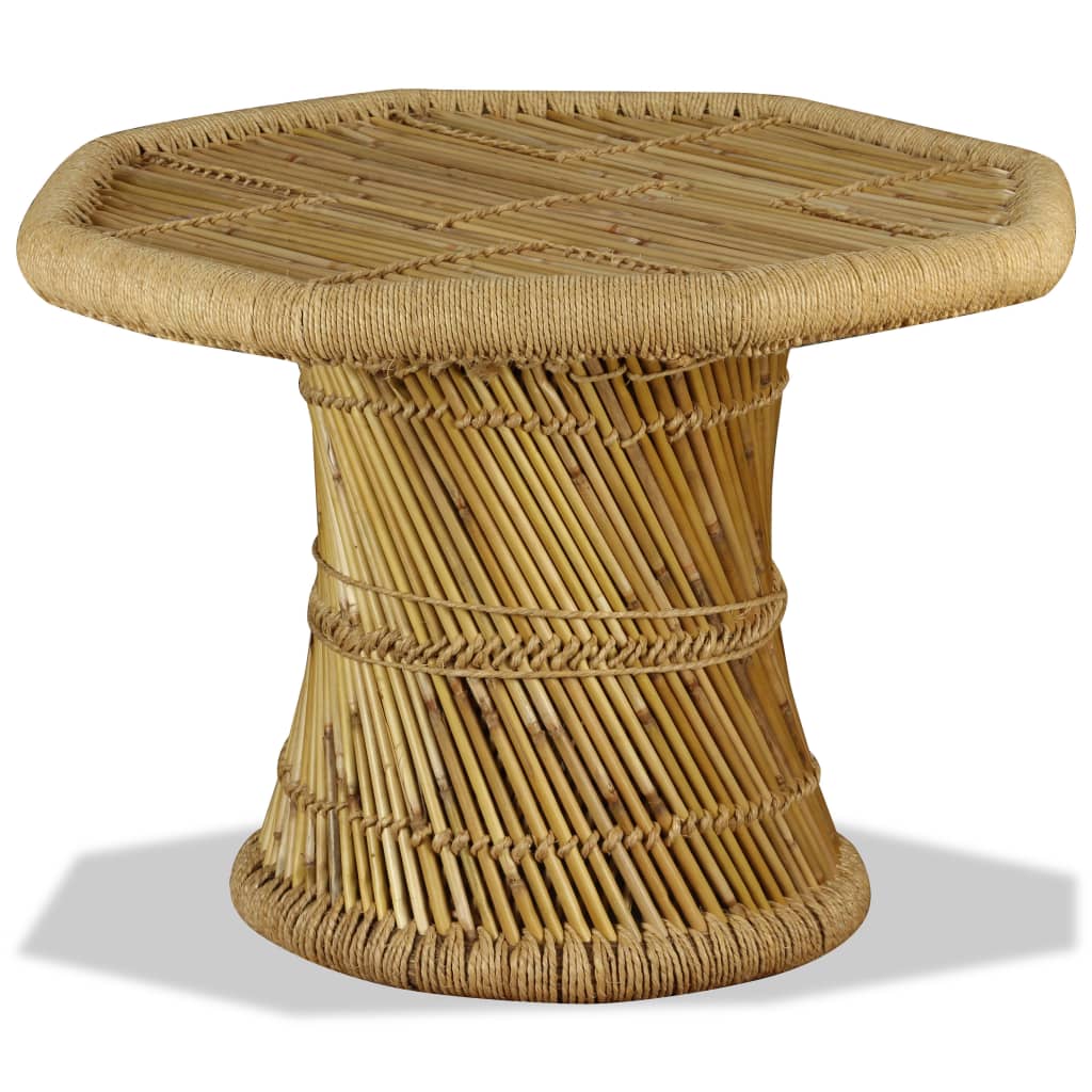 Couchtisch Bambus Achteckig 60x60x45 cm