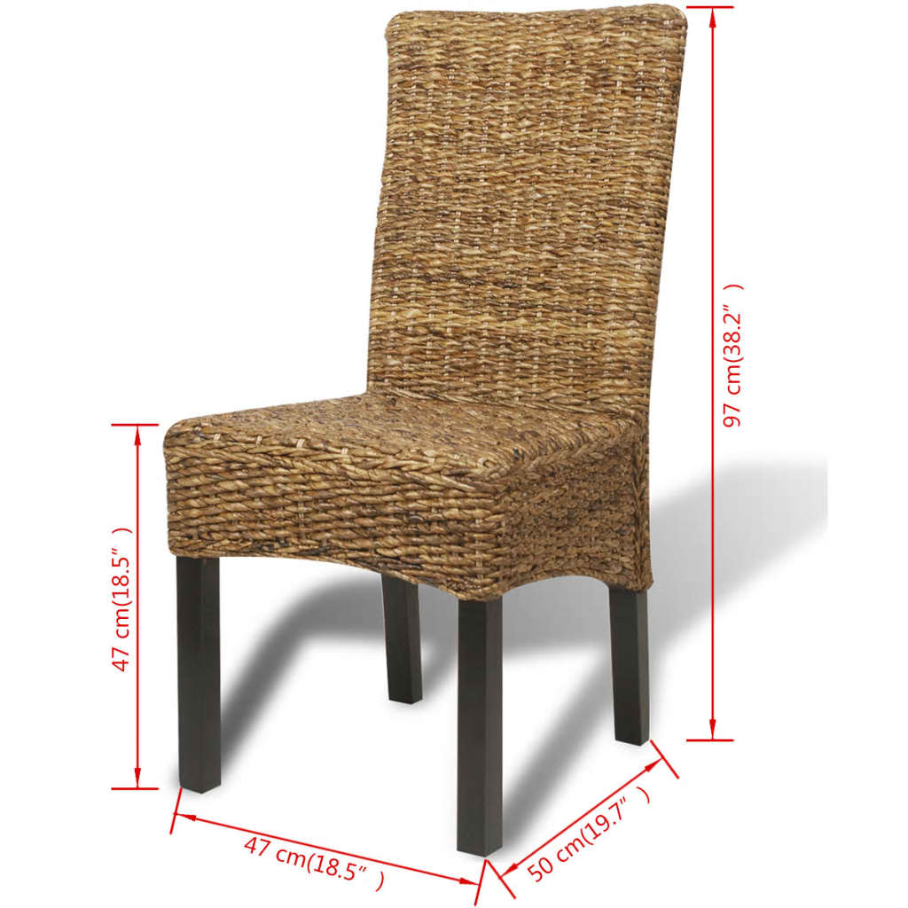 Esszimmerstühle 4 Stk. Abaca und Mango Massivholz