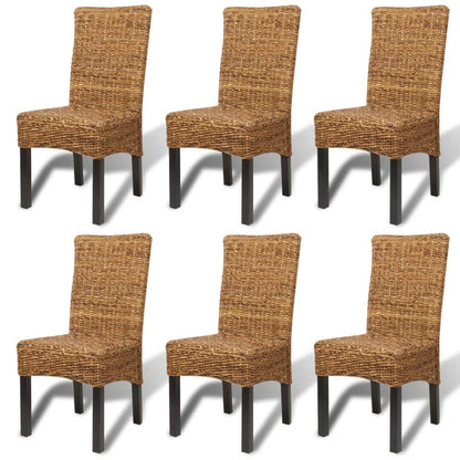 Esszimmerstühle 6 Stk. Abaca und Mango Massivholz