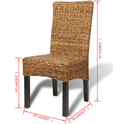 Esszimmerstühle 6 Stk. Abaca und Mango Massivholz