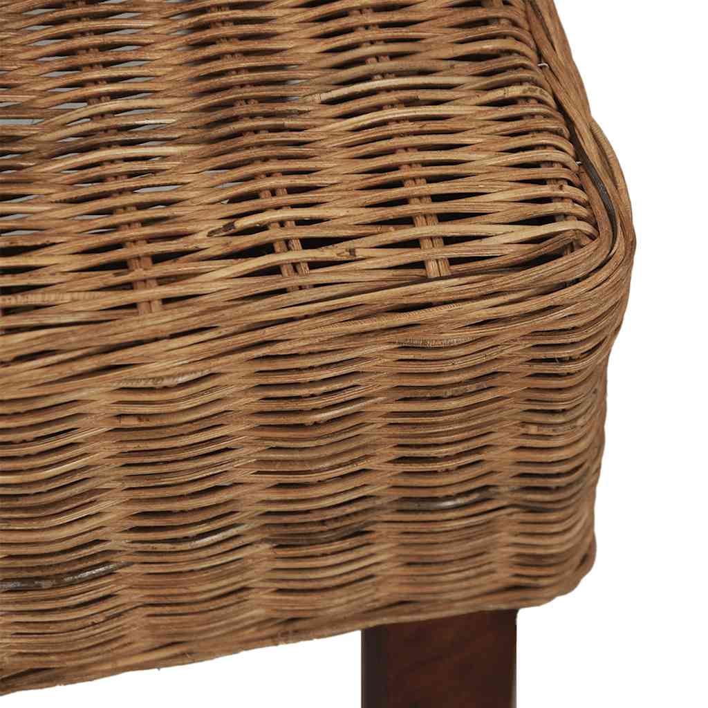 Esszimmerstühle 6 Stk. Natur Rattan Braun