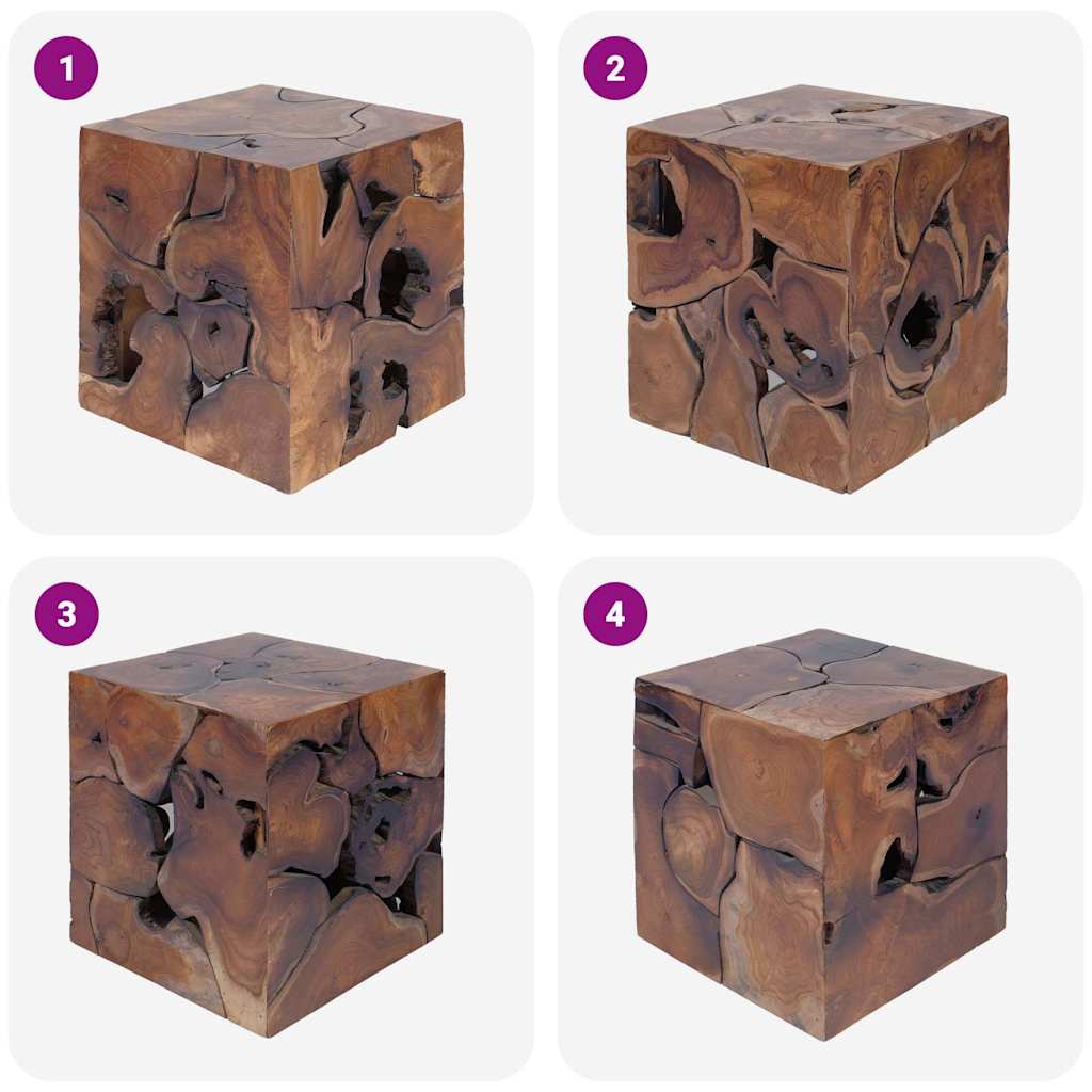 Hocker/Couchtisch Massivholz Teak