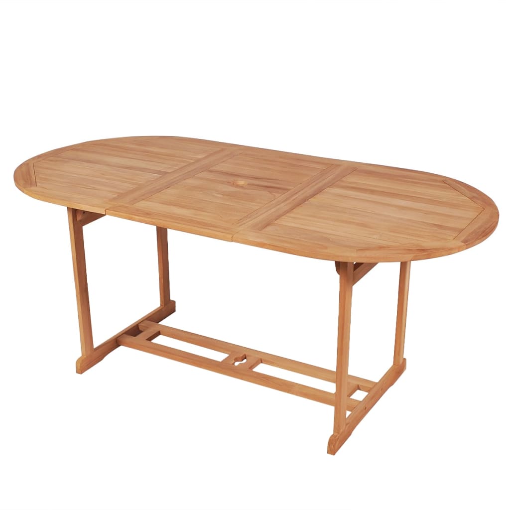 Gartentisch 180x90x75 cm Massivholz Teak