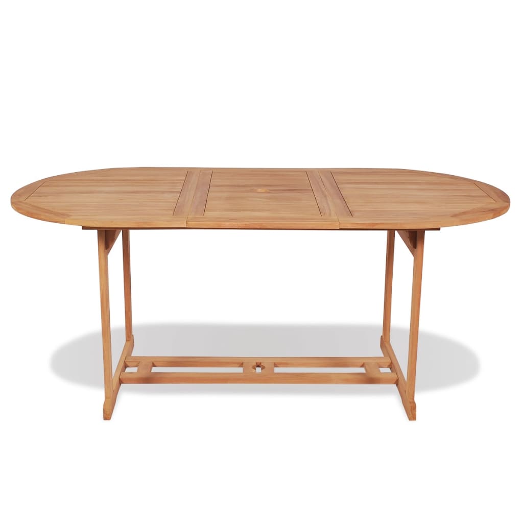 Gartentisch 180x90x75 cm Massivholz Teak